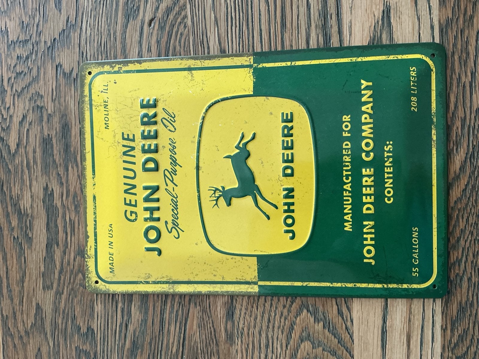 John Deere Reclamebord, Ophalen of Verzenden, Gebruikt