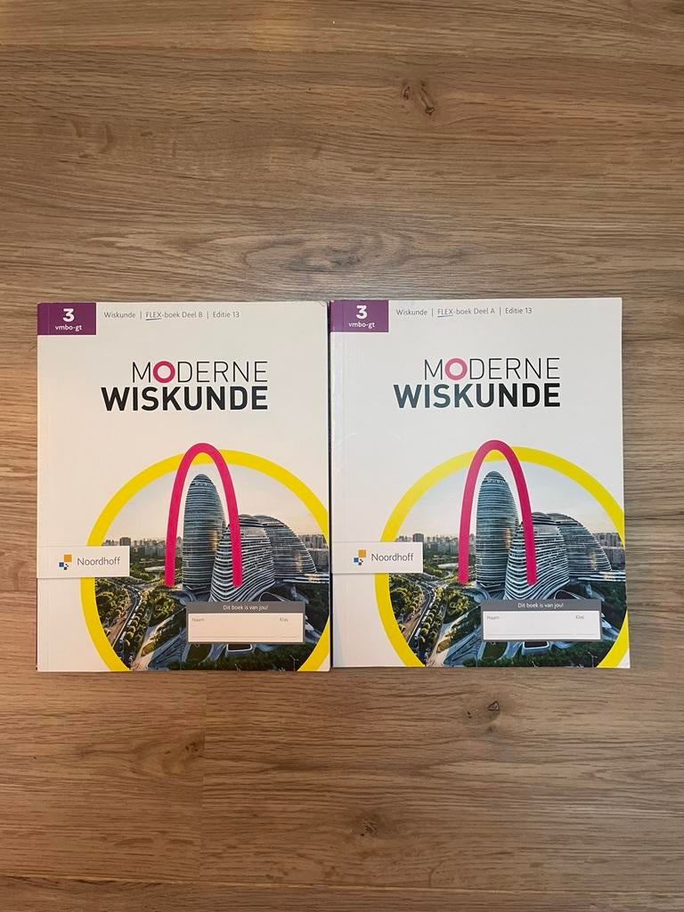 Moderne Wisknunde 3 VMBO-GT (FLEX-boek editie 13) deel A&B, Ophalen of Verzenden, Zo goed als nieuw, VMBO, Wiskunde A