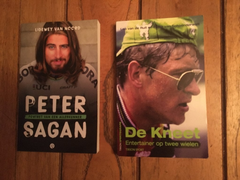 wielerboeken-Peter Sagan en De Kneet ( Gerrie Knetemann), Ophalen of Verzenden, Zo goed als nieuw, Lopen en Fietsen