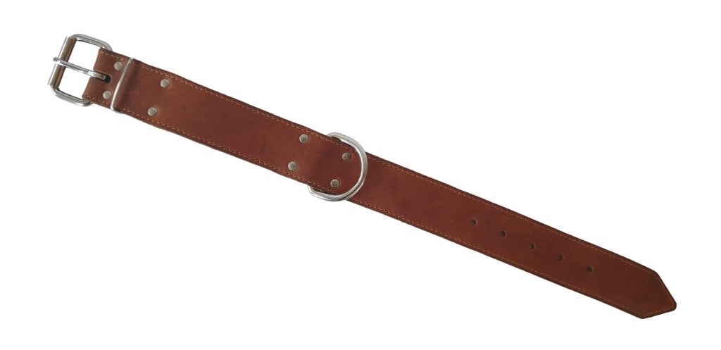 JACK AND VANILLA Halsband Gevet Cognac Nek 33-40 cm -45%!!!, Ophalen of Verzenden, Handgemaakt, Nieuw