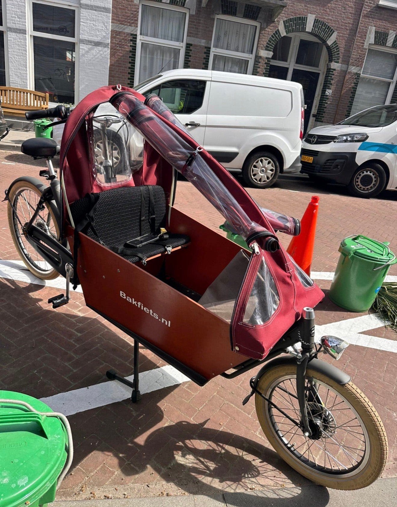 Bakfiets NIET ELEKTRISCH, Ophalen, Zo goed als nieuw, 4 kinderen of meer, Elektrisch