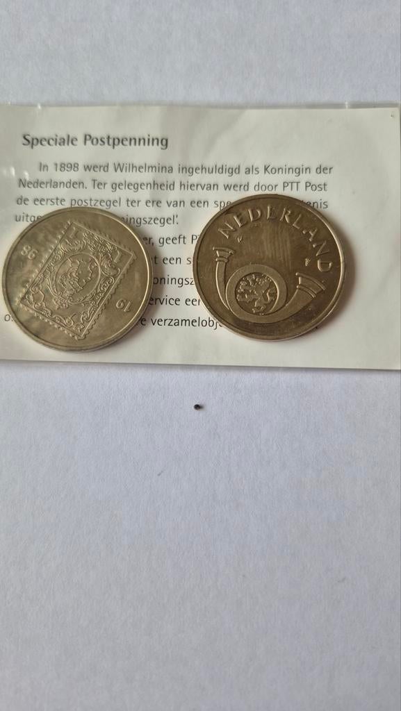 Speciale postpenning Wilhelmina, Postzegels en Munten, Penningen en Medailles, Ophalen of Verzenden, Overige materialen