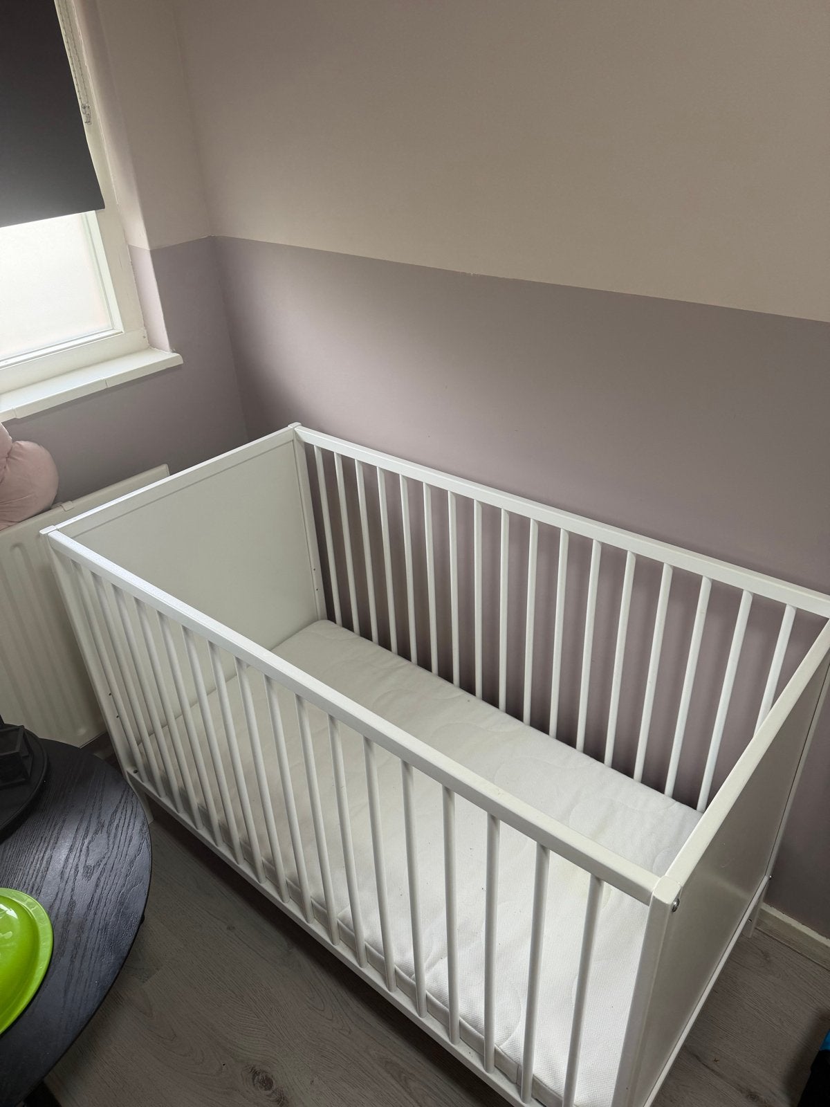 Babybox met matras 60x120 cm, Ophalen, Wit, 190 cm of minder, Zo goed als nieuw