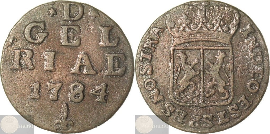 Gelderland - Duit 1784, Ophalen of Verzenden, Vóór koninkrijk, Overige waardes, Losse munt