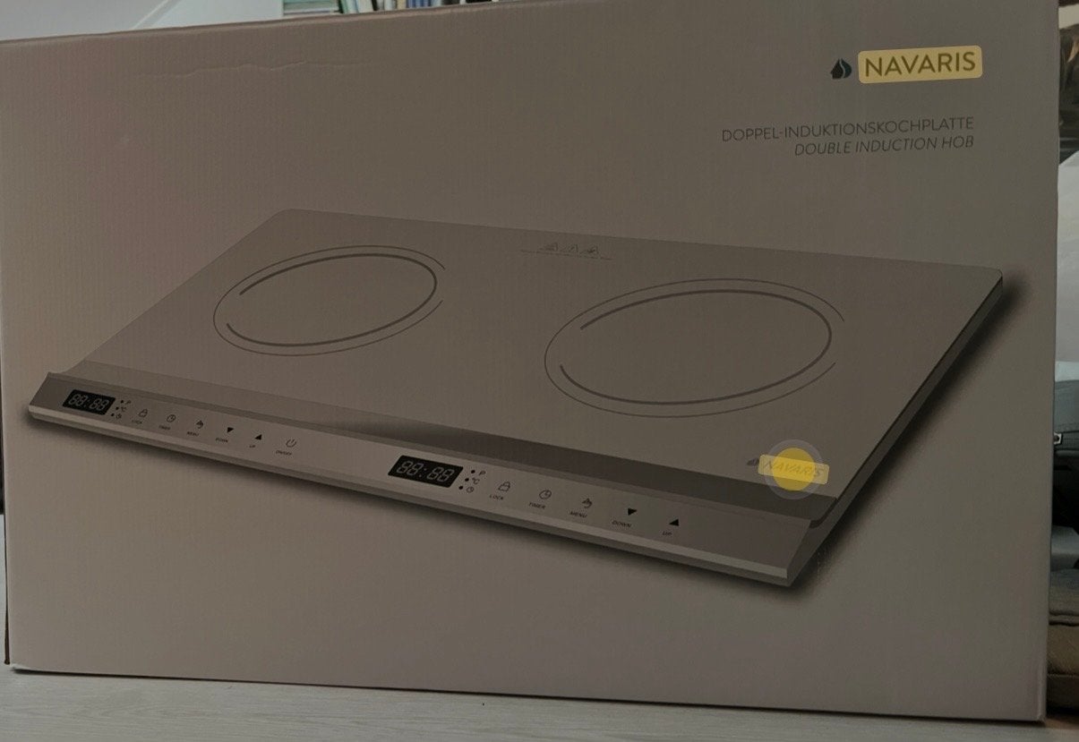 Navaris Dubbele Inductiekookplaat - Draagbaar & Compact, Ophalen, Nieuw, 3 kookzones of minder, Vrijstaand