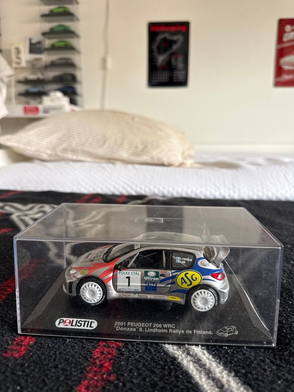 Peugeot 206 WRC schaalmodel, Hobby en Vrije tijd, Modelauto's | Overige schalen, Ophalen of Verzenden, Gebruikt, Auto