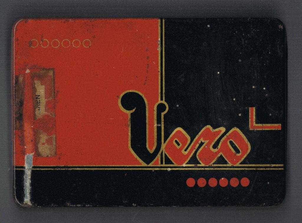 VERO - oud Blikje voor 50 Sigaartjes, Verzamelen, Rookartikelen, Aanstekers en Luciferdoosjes, Ophalen of Verzenden, Gebruikt
