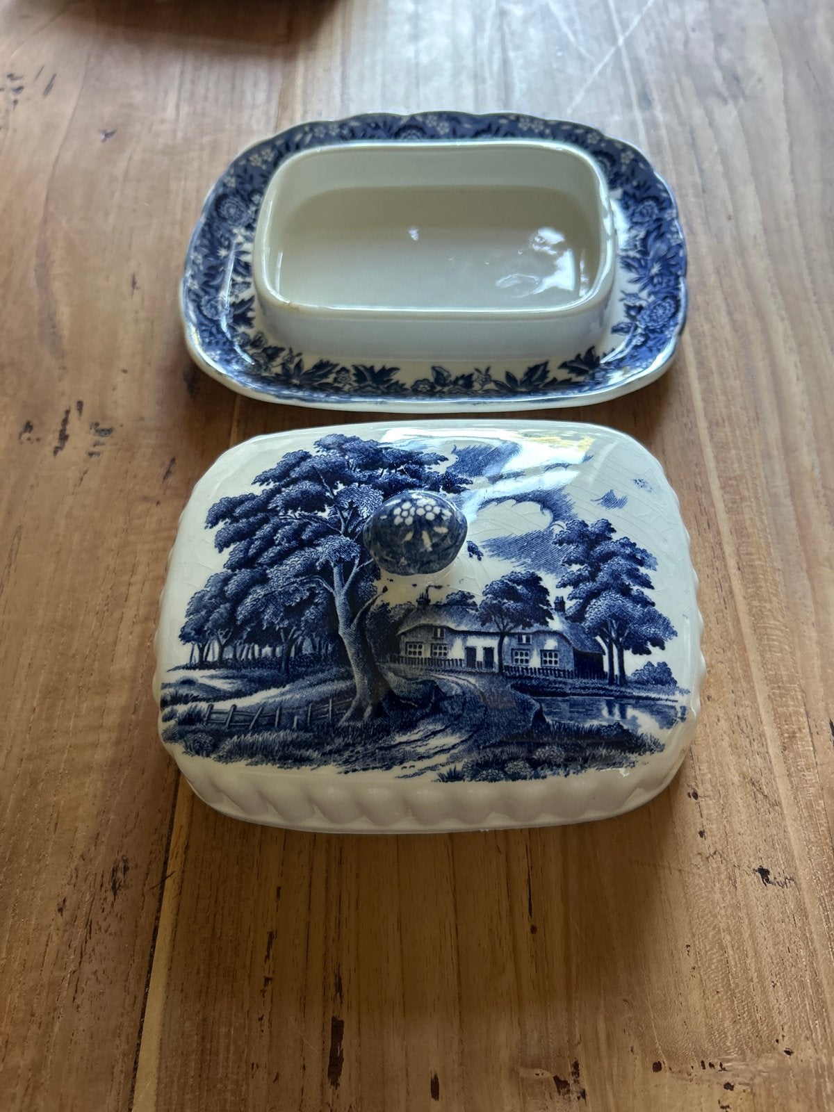 Antieke botervloot "Country Style" van W.H. Grindley, Ophalen of Verzenden