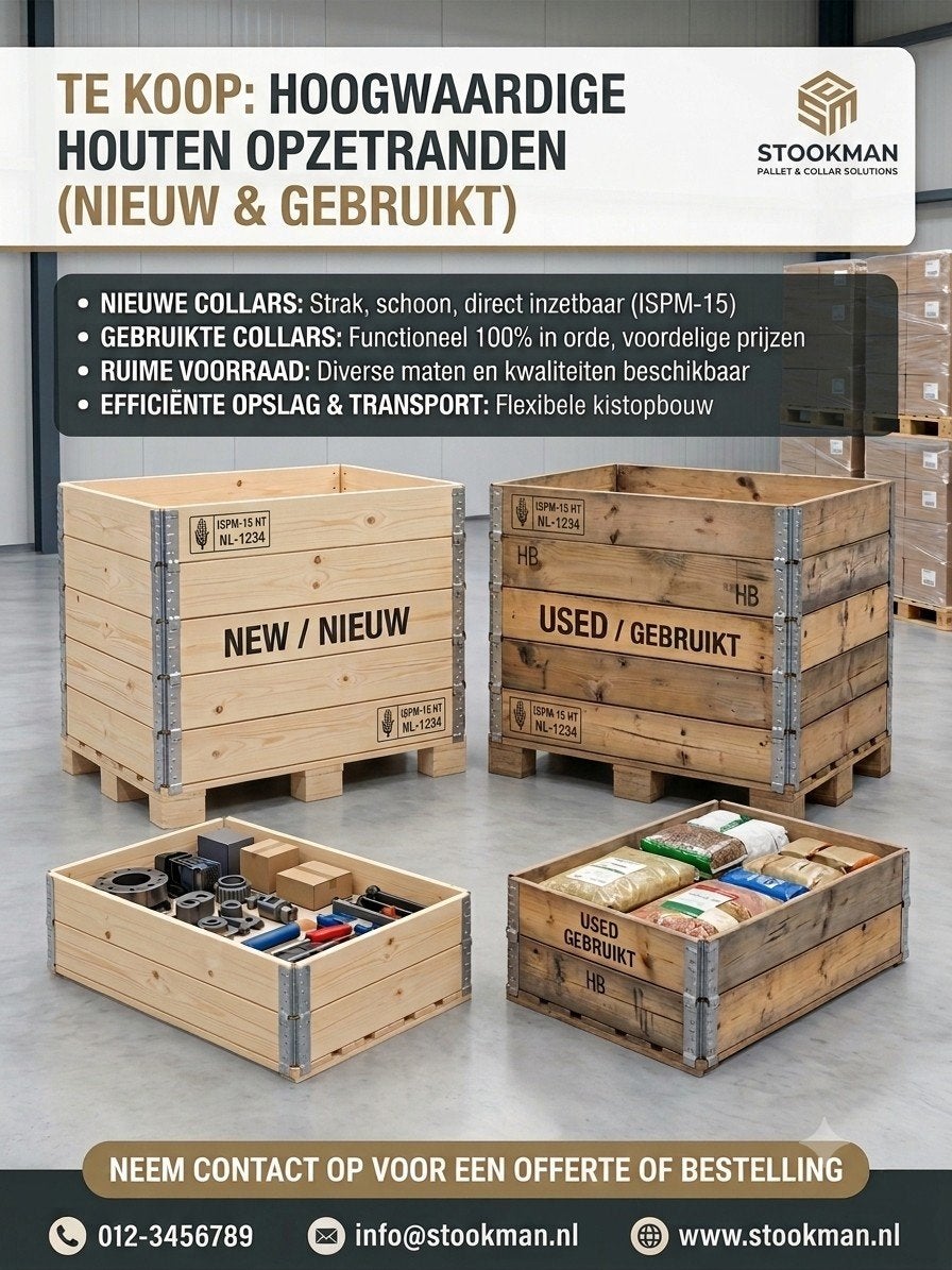 Nieuwe en gebruikte europallet opzet randen, Hellendoorn, 100 cm of meer, Verzenden, 60 cm of meer