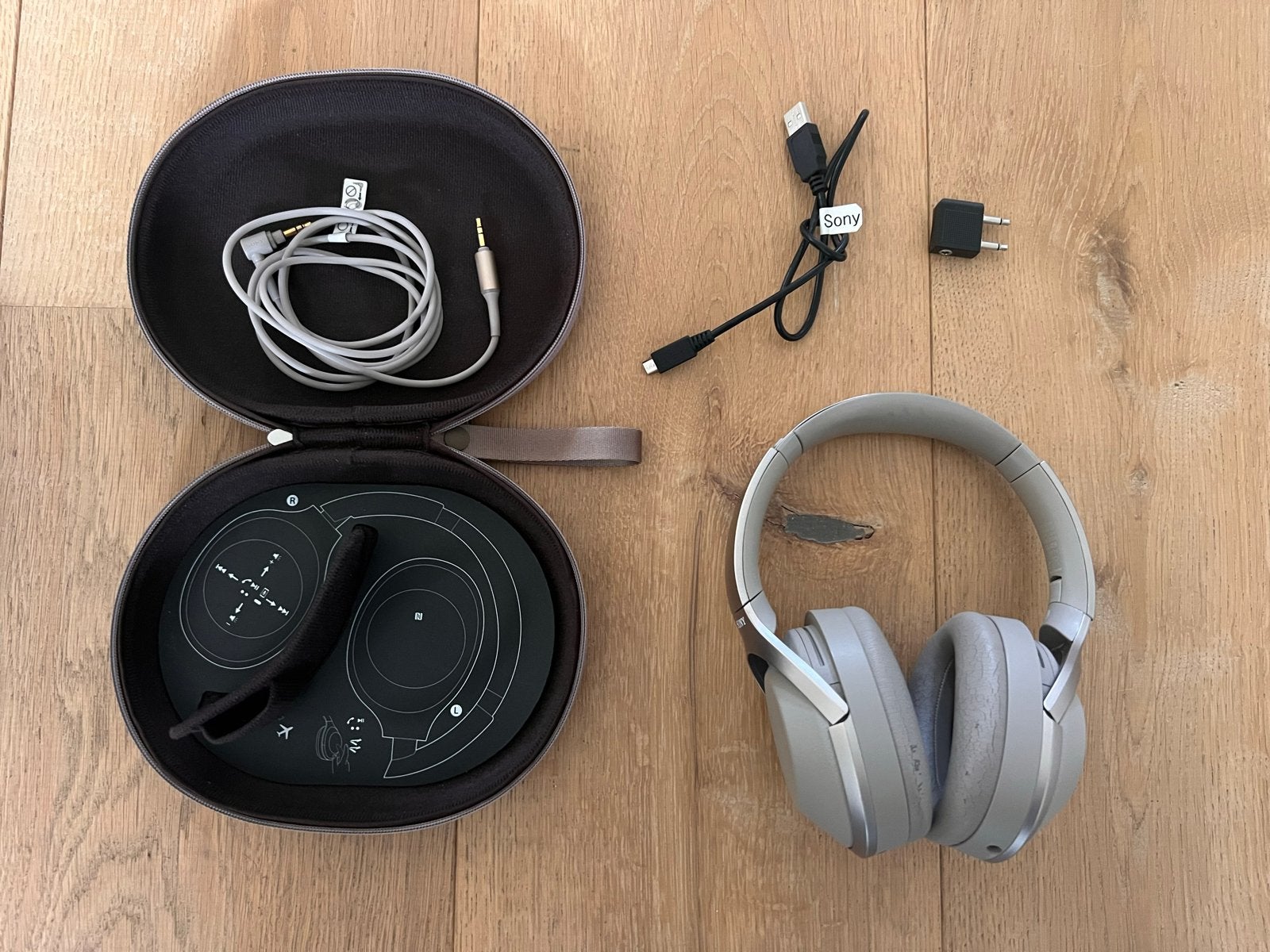Sony WH-1000XM2 Gold Noise Cancelling Koptelefoon, Audio, Tv en Foto, Koptelefoons, Draadloos, Ophalen of Verzenden, Gebruikt