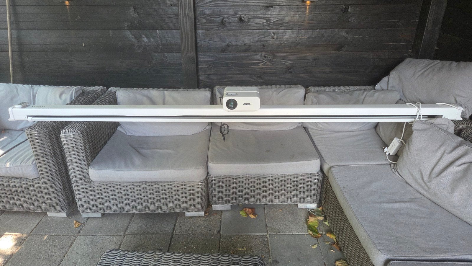 Vivid Green Beamer met Esmart projectiescherm 250cm breed, Ophalen, Gebruikt, Vivid Green