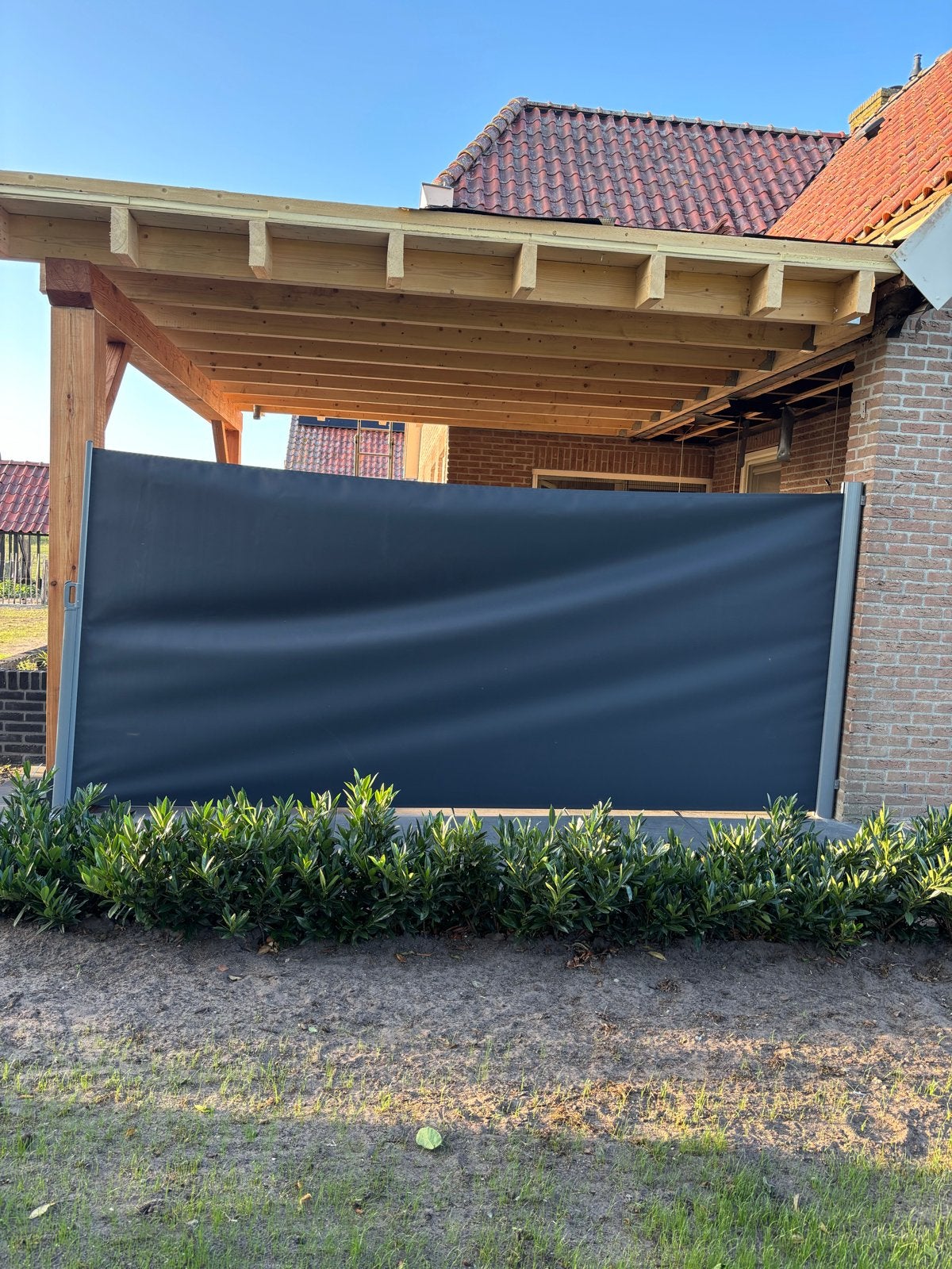 Uitschuifbaar windscherm/tuinscherm - 400x180 cm, Ophalen, Nieuw