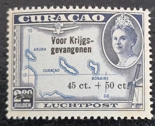 Curaçao 1943 - nvph LP42 - Krijgsgevangenen, Ophalen of Verzenden, Postfris