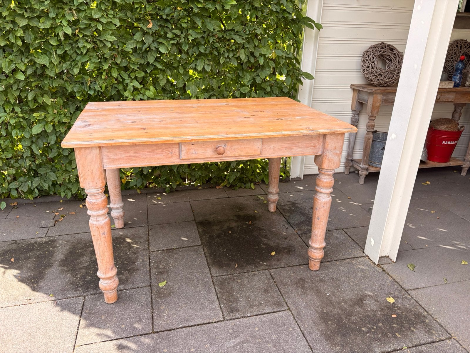 Grenen eethoek tafel, Ophalen