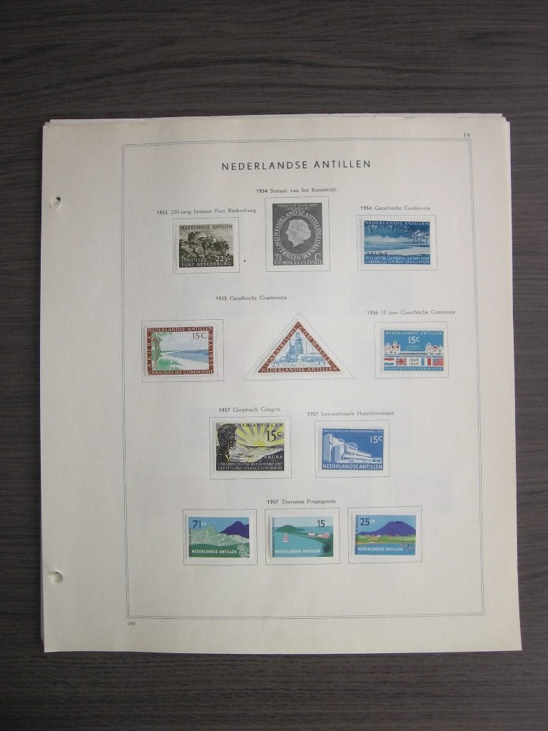 Nederlandse Antillen 1953 - 1970. Ongebruikt op bladen., Postzegels en Munten, Postzegels | Volle albums en Verzamelingen, Verzenden