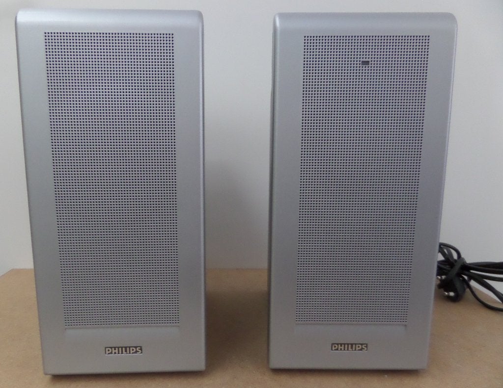 VINTAGE PHILIPS ACTIEVE SPEAKERS AD 903WA, Philips, Speakerset, Ophalen of Verzenden, Zo goed als nieuw