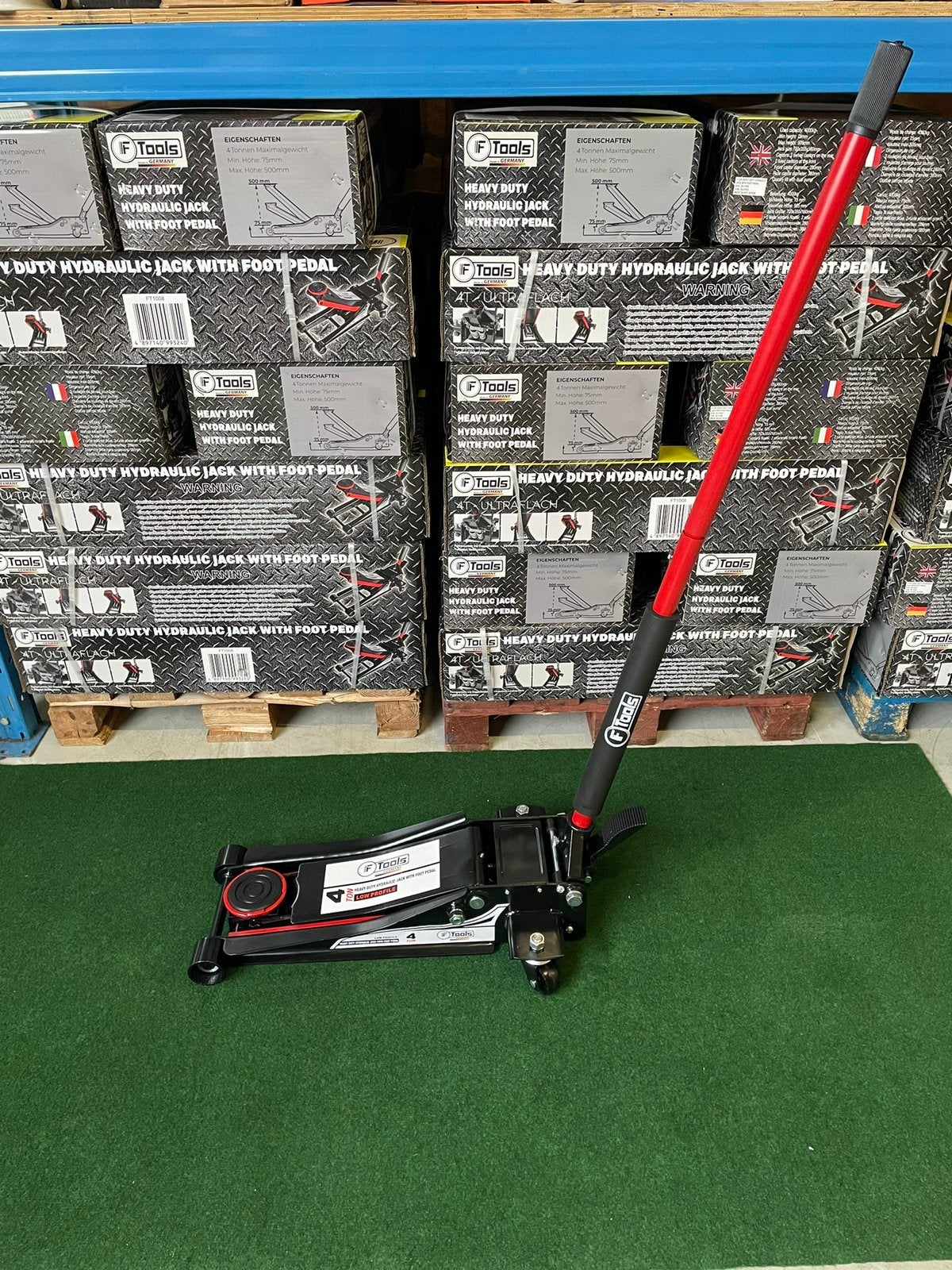 Nieuwe 4-ton hydraulische garage krikken met voetpomp, Garagekrik, Nieuw, Ophalen of Verzenden, F tools