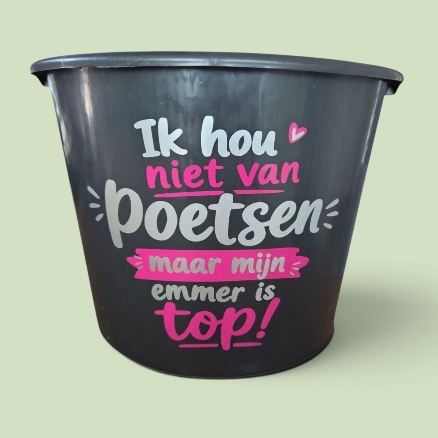 emmer met tekst, Huis en Inrichting, Emmers, Ophalen of Verzenden, Nieuw, Kunststof