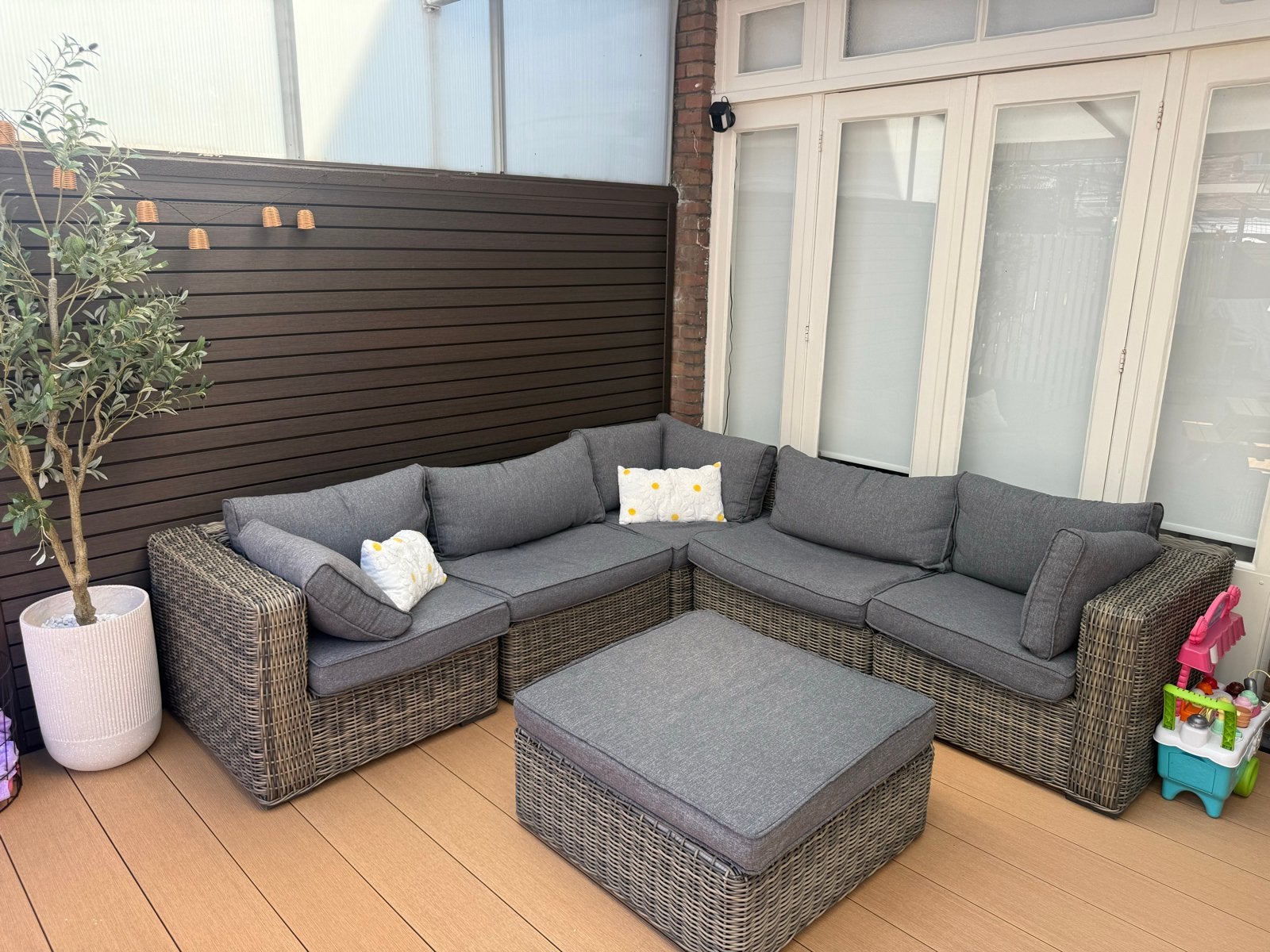 Mooie tuinset, perfect voor nog een ronde gebruik, Ophalen, Gebruikt, Meer dan 8 zitplaatsen, Loungeset