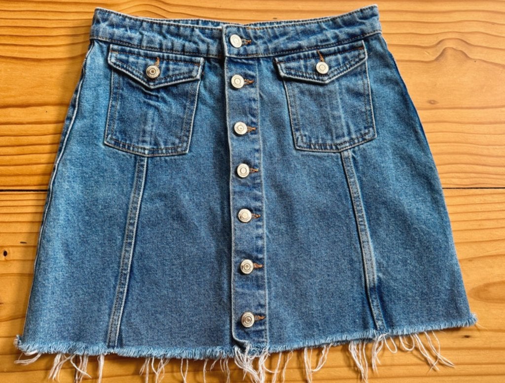 Zara Denim Rok - Blauw - Medium / Small (maat 36 38), Kleding | Dames, Rokken, Blauw, Zara, Ophalen of Verzenden, Zo goed als nieuw