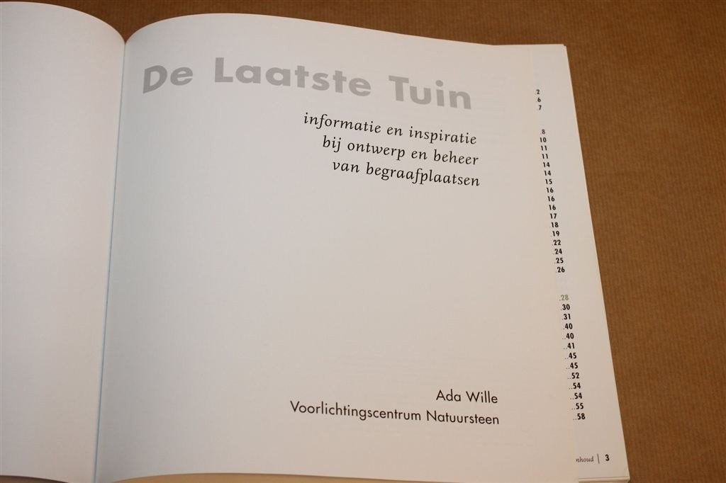 De Laatste Tuin — Ontwerp en Beheer van Begraafplaatsen, Boeken, Ophalen of Verzenden, Zo goed als nieuw, Architecten