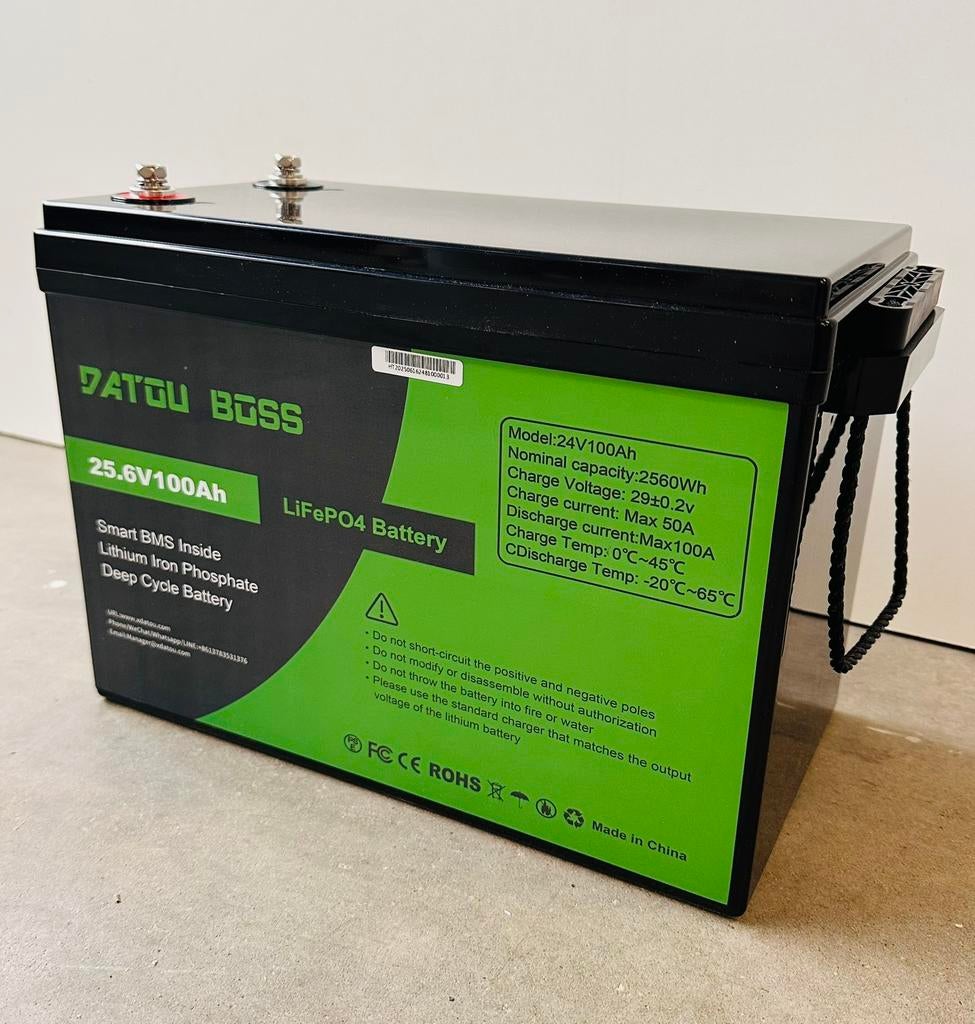 Lithium LifePO4 Accu 100ah 24v NIEUW!, Auto-onderdelen, Accu's en Toebehoren, Ophalen of Verzenden, Nieuw