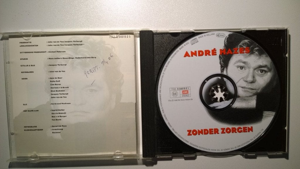 André Hazes - Zonder Zorgen, Ophalen of Verzenden, Zo goed als nieuw, Levenslied of Smartlap