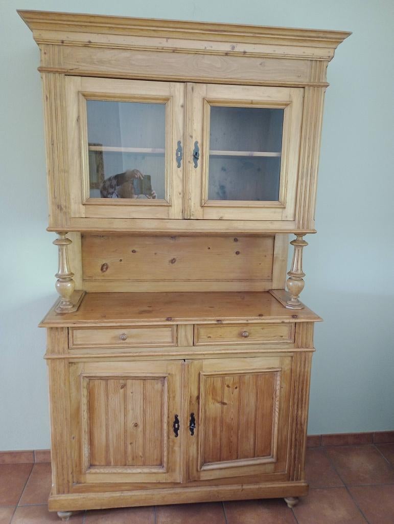 Antiek grenen Franse Buffetkast, Huis en Inrichting, Ophalen, Gebruikt, 200 cm of meer, Buffetkast