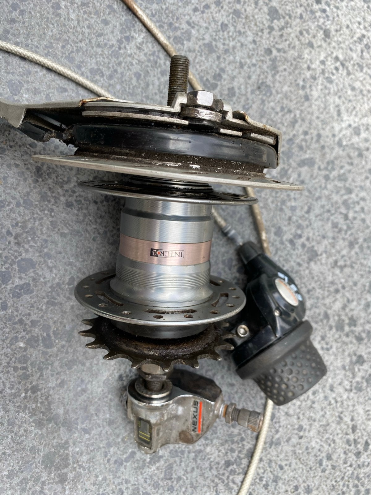 Shimano Nexus Inter-3 Naafversnelling met rollerbrake, Gebruikt, Overige typen, Staal, Ophalen of Verzenden