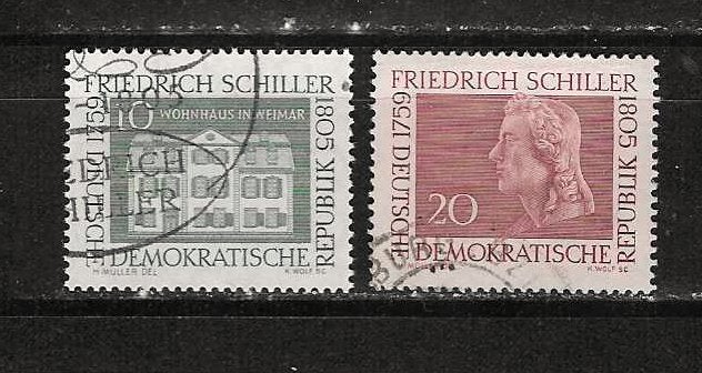 DDR 733-734, Ophalen of Verzenden, DDR, Gestempeld