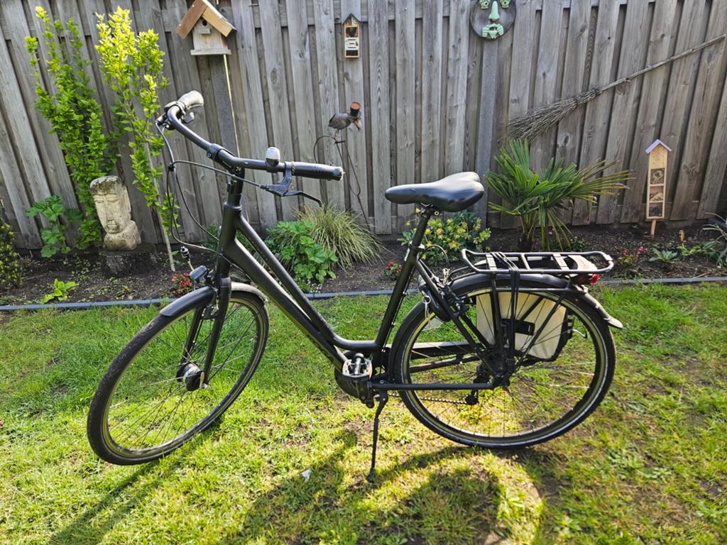 Koga damesfiets met versnellingen en bagagedrager, Overige merken, Gebruikt, Velgrem, Versnellingen