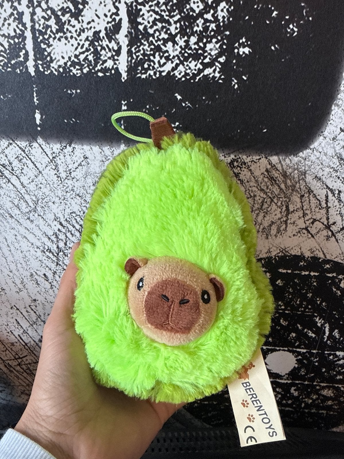 Leuke avocado knuffel met capybara gezichtje, Ophalen, Groen, Overige merken, Overige karakters