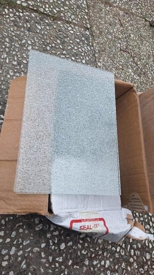 8x Glasplaten met structuur 22 x 32.5 cm, Doe-het-zelf en Verbouw, Glas en Ramen, Minder dan 80 cm, Minder dan 80 cm, Nieuw, Ophalen of Verzenden