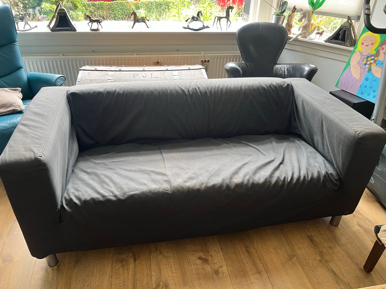 Gratis IKEA Klippan bank, Ophalen, Gebruikt, 150 tot 200 cm, Tweepersoons