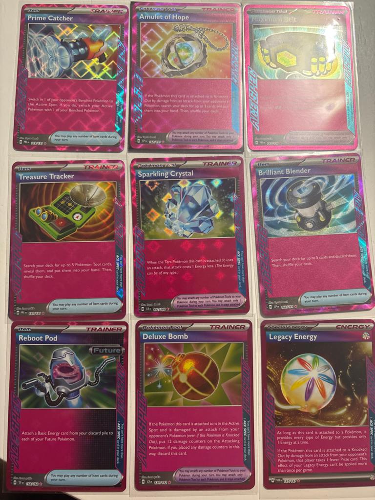 Pokémon TCG Ace Spec Kaarten Collectie (9 stuks), Ophalen of Verzenden, Zo goed als nieuw, Meerdere kaarten, Foil