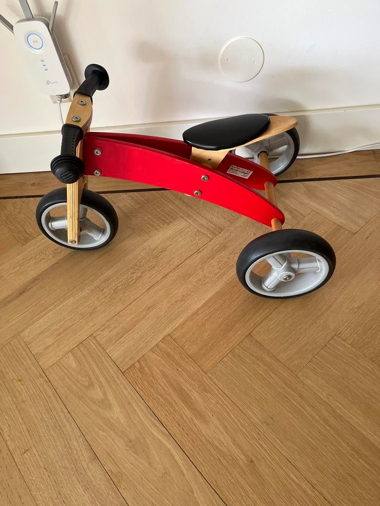Bandits and Angels houten loopfiets 4 in 1, Fietsen en Brommers, Fietsen | Driewielers, Ophalen of Verzenden, Zo goed als nieuw