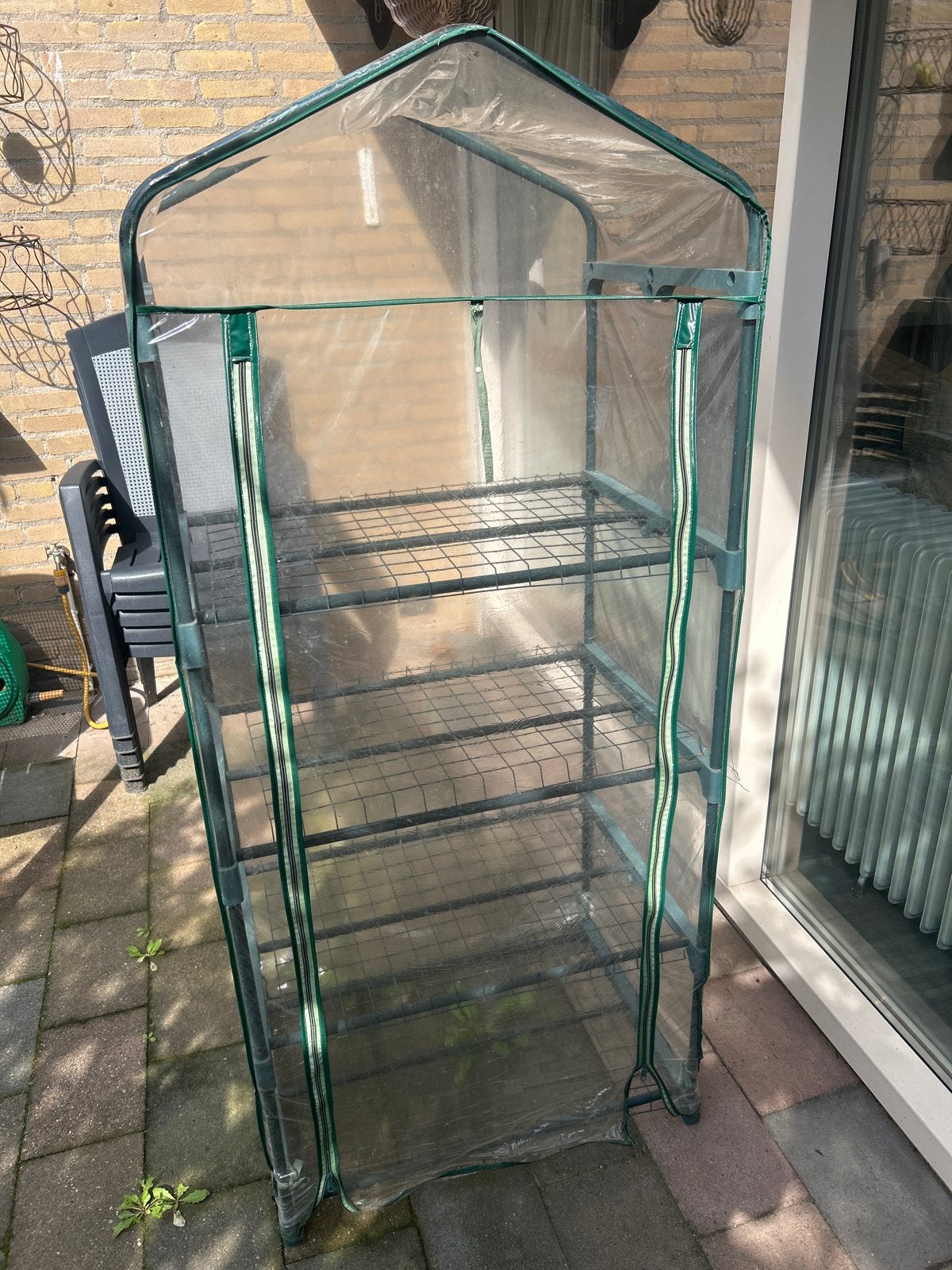 Kweekkas - 68 cm breed x 1.60 cm lang, Staal, Gebruikt, Folie, Kweekkas