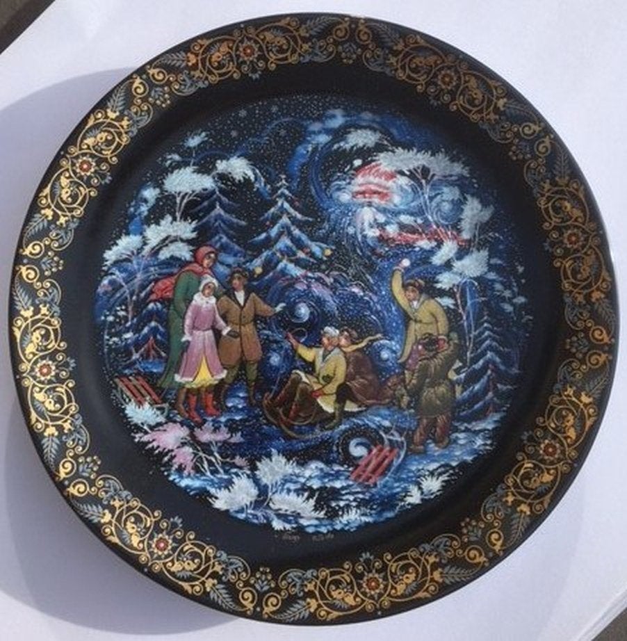 Wandbord Through Forest of Snow Russian Art Bradford, Ophalen of Verzenden, Zo goed als nieuw