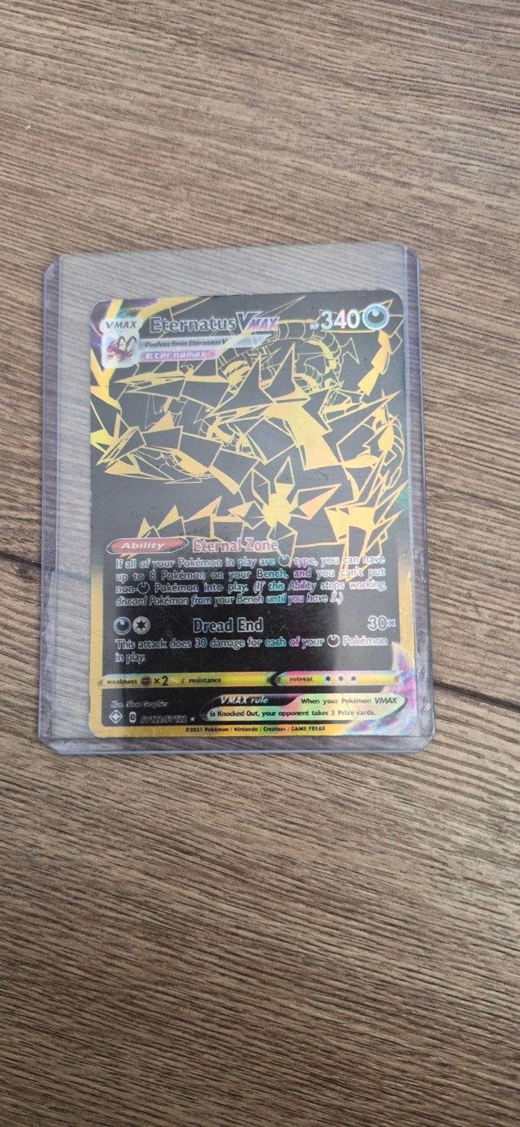 Eternatus VMAX Pokémon Kaart - Zo goed als nieuw, Ophalen of Verzenden, Zo goed als nieuw, Losse kaart