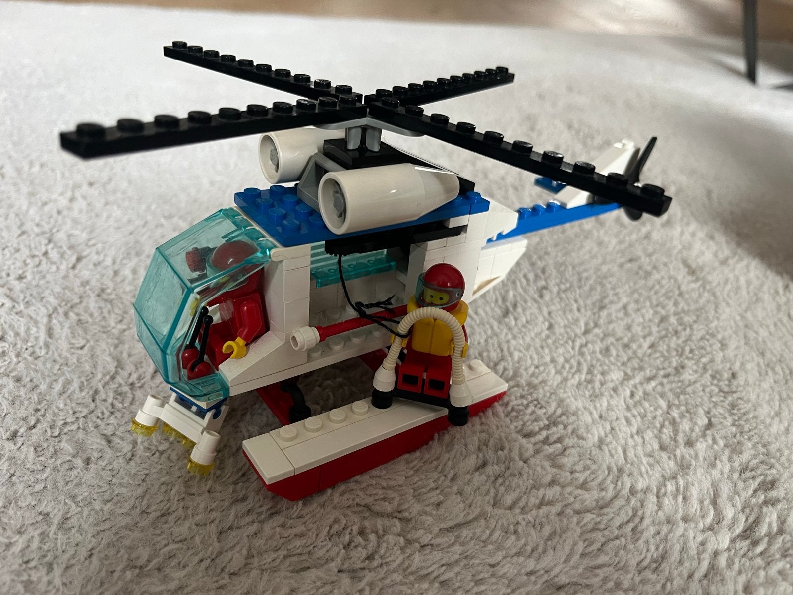 3 sets vintage LEGO: Helikopter, Ambulance, Brandweer, Ophalen of Verzenden, Gebruikt, Lego