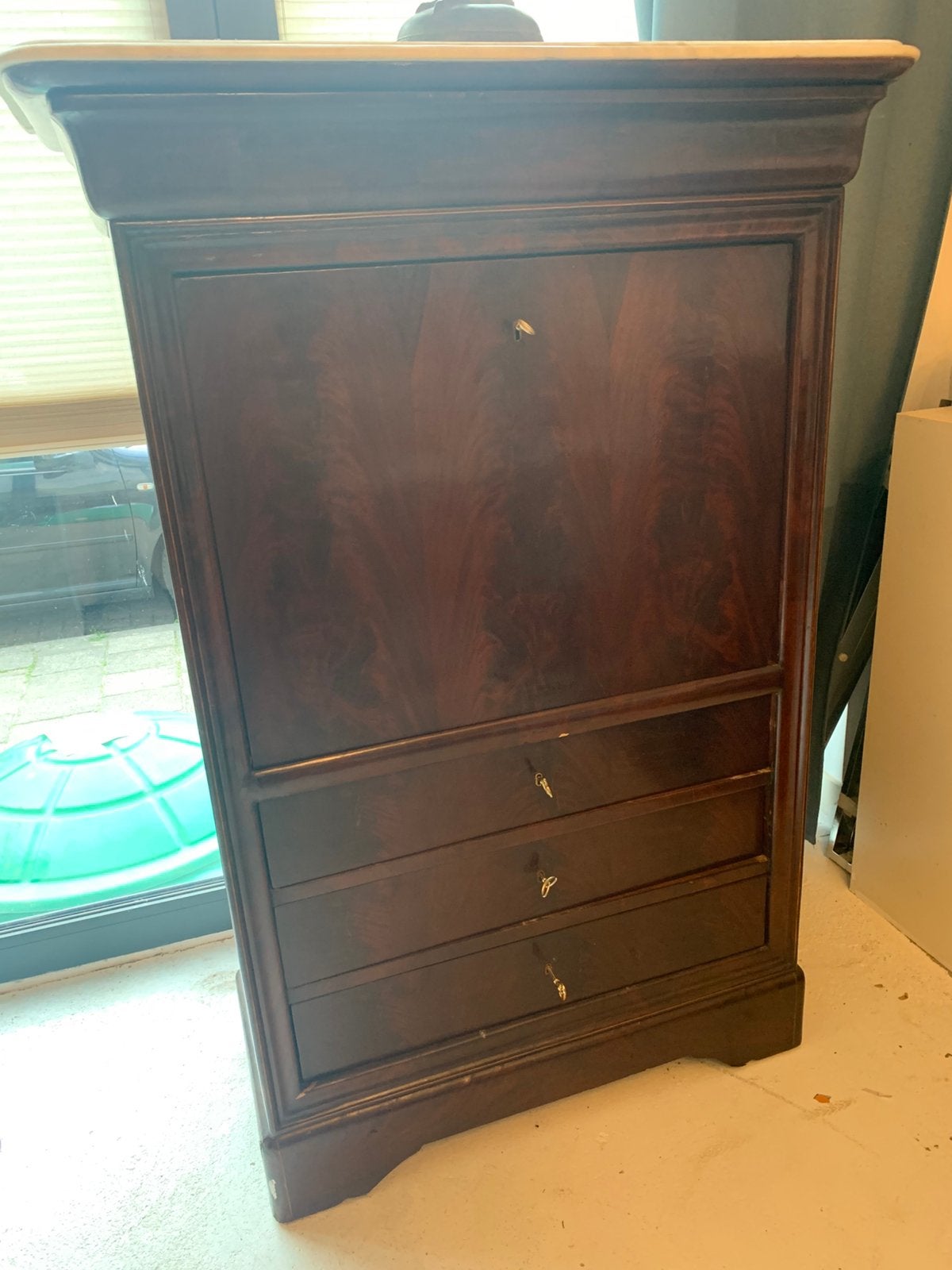 Prachtige Antieke Louis Philippe Secretaire 19e eeuw, Ophalen, Zo goed als nieuw
