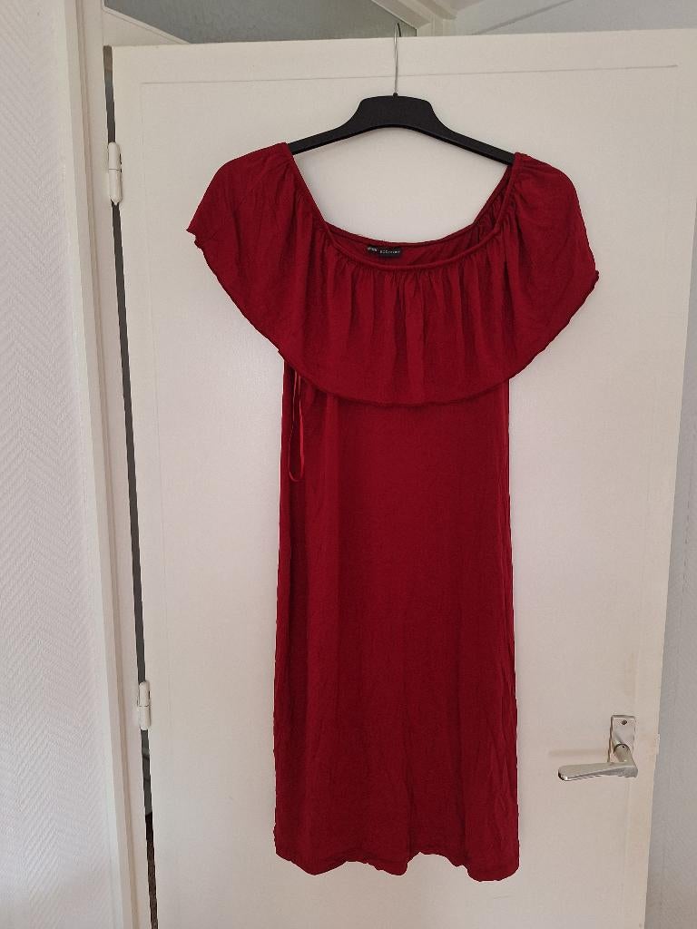 Jurk zomers off shoulder, Ophalen of Verzenden, Zo goed als nieuw, Maat 38/40 (M), Boven de knie