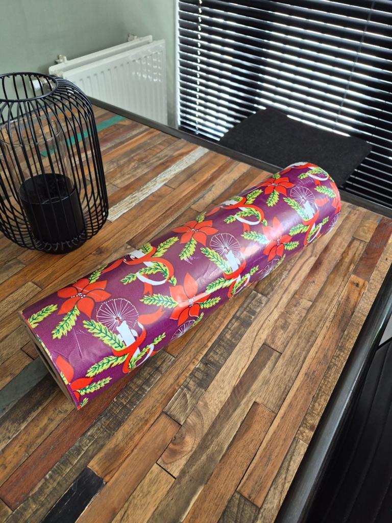 Grote rol inpakpapier kerst 50 cm winkel reclame verpakking, Ophalen of Verzenden, Reclamebord