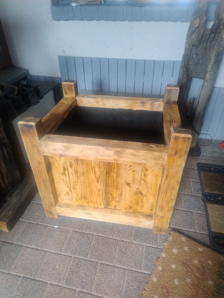 houten bloembak, Tuin en Terras, Ophalen, Zo goed als nieuw, Binnen, 60 tot 100 cm