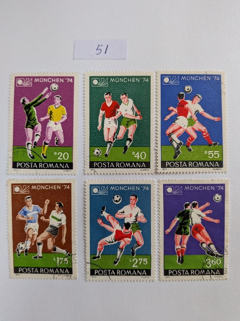 Voetbal, Verzenden, Overige landen, Gestempeld