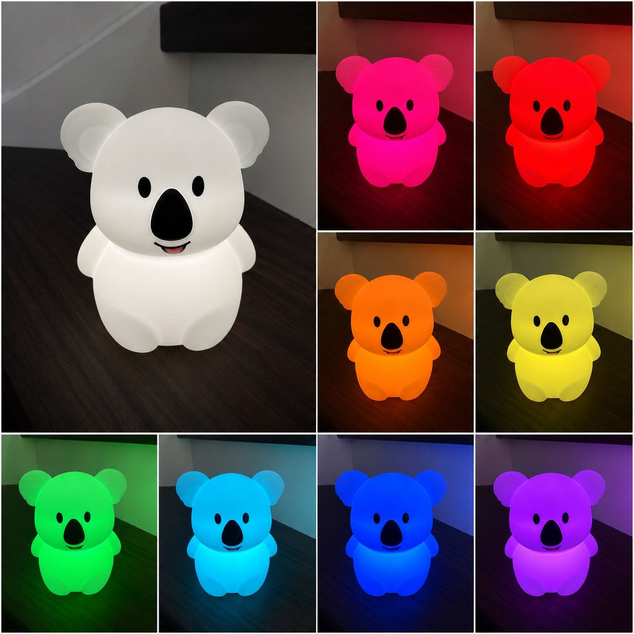 Koala LED nachtlampje – zacht silicone - kleurveranderend, Ophalen of Verzenden, Zo goed als nieuw