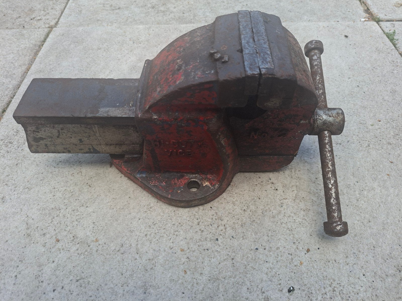 Oude Paramo bankschroef No. 2, Made in England, Ophalen, Gebruikt, Bankschroef, Overige merken