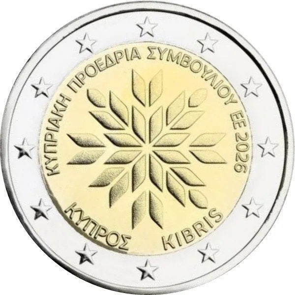 2 Euro Cyprus 2026 - Cypriotisch Voorzitterschap EU (UNC), Postzegels en Munten, Munten | Europa | Euromunten, Verzenden, Cyprus