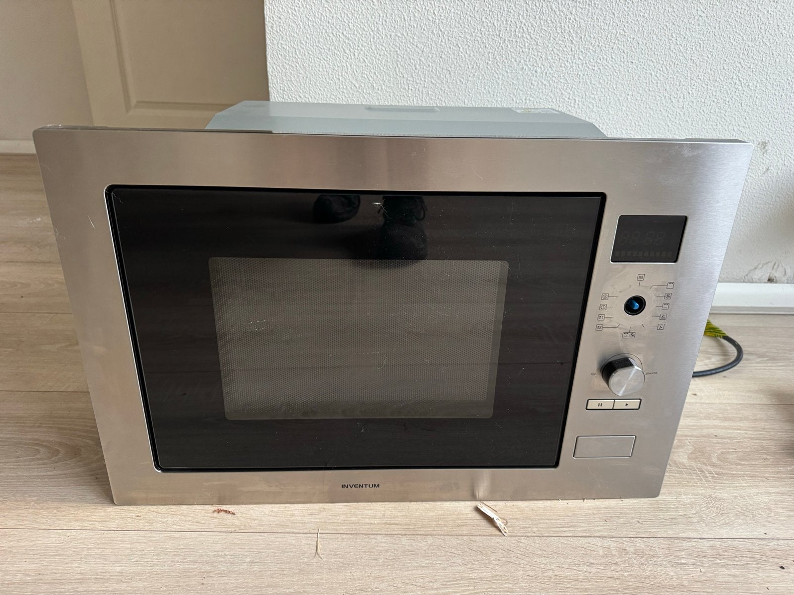 Inventum IMC6032F Inbouw Combi Magnetron - Zilver, Ophalen, Combimagnetron, Gebruikt, 60 cm of meer