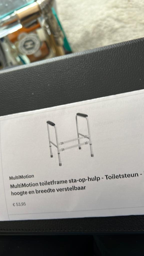 Toiletframe, Ophalen, Zo goed als nieuw